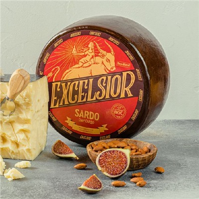 Сыр Сардо 45% латекс, круг ТМ Excelsior  Семикаракорский СК 1/7кг