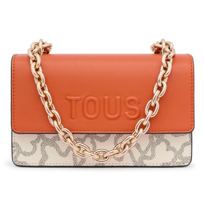 Bolso bandolera - beige y naranja