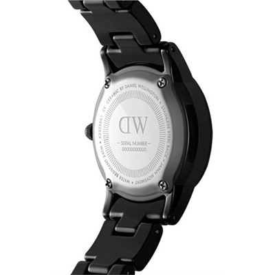 Reloj de cuarzo de acero Iconic Link Ceramic - 28 cm - negro