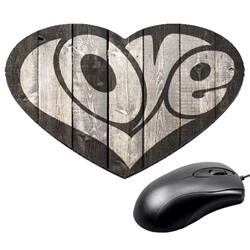 KMH009 Коврик для мыши Сердце 22х20см LOVE