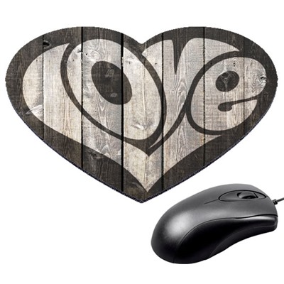KMH009 Коврик для мыши Сердце 22х20см LOVE