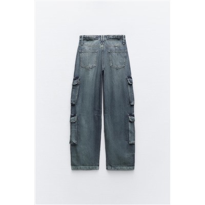 JEANS TRF CARGO TIRO MEDIO