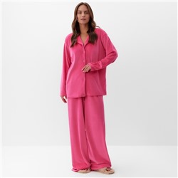 Костюм женский (рубашка и брюки) KAFTAN Plushy р. 52-54, фуксия