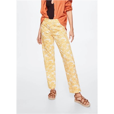 Jeans rectos estampados -  Mujer | MANGO OUTLET España