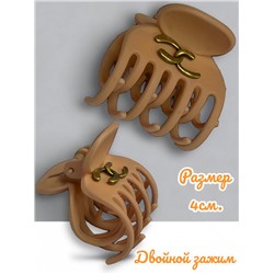 Заколка для волос "Краб" матовый каучук 1 шт КР27 тип 2