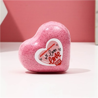 Бомбочка для ванны Love, 130 г, аромат лесных ягод, Чистое счастье