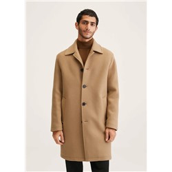 Abrigo oversize lana reciclada -  Hombre | MANGO OUTLET España