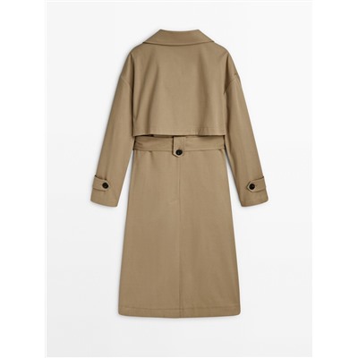 Chaqueta trench cinturón