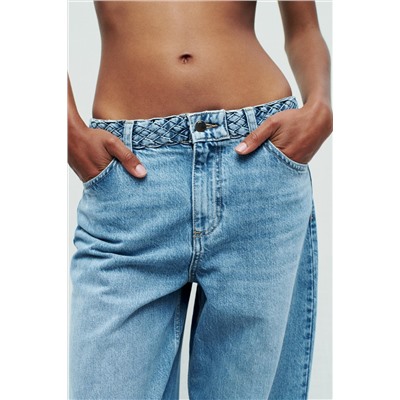JEANS Z1975 WIDE LEG TIRO ALTO CINTURA TRENZADA