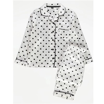 Heart Long Sleeve Shirt Pyjamas