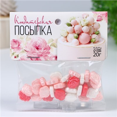 Кондитерская посыпка «Розы», микс, 20 г