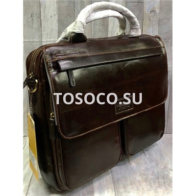 RR1608 BROWN портфель RUFF RYDER натуральная кожа 32х40