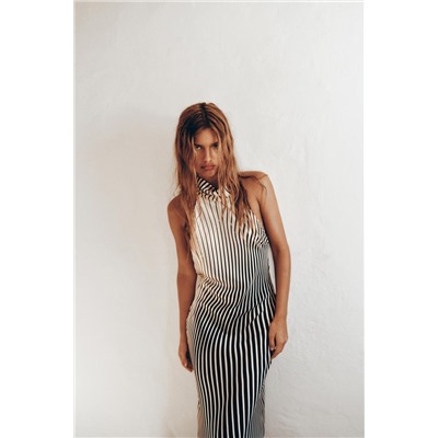 VESTIDO SATINADO RAYAS