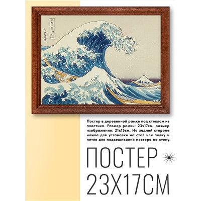 POSG-0176 Постер в рамке 23x17см Волна