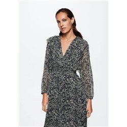 Vestido gasa paisley -  Mujer | MANGO OUTLET España
