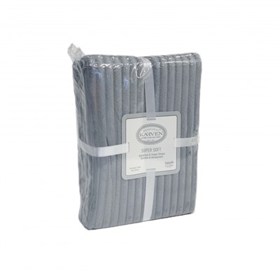 Плед KARVEN Super Soft DIAS 160*220 п/э 1.5 спальный Р 941серый (Акция)