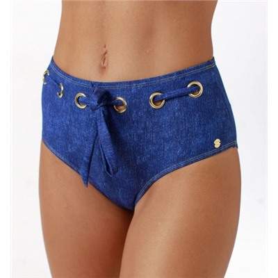 COQUETTE REVUE Купальник раздельный на поролоне с плавками слип с высокой посадкой SWIM DENIM sw5400