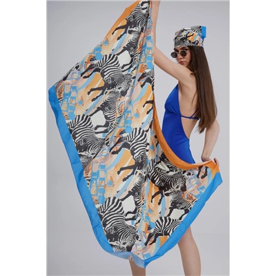 Парео с узором зебра без нижнего белья 95x145