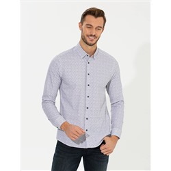 Purple Slim Fit рубашка с длинным рукавом