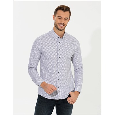 Purple Slim Fit рубашка с длинным рукавом