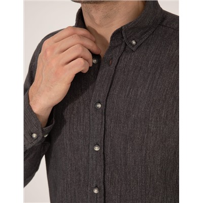 Black Slim Fit рубашка с длинным рукавом