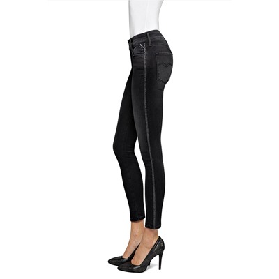 Vaquero de tiro alto skinny fit  New Luz - Negro