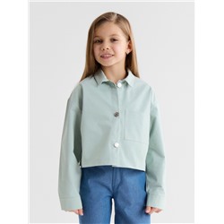 Рубашка для девочки MINAKU: Jeans collection, цвет серо-голубой, рост 122 см
