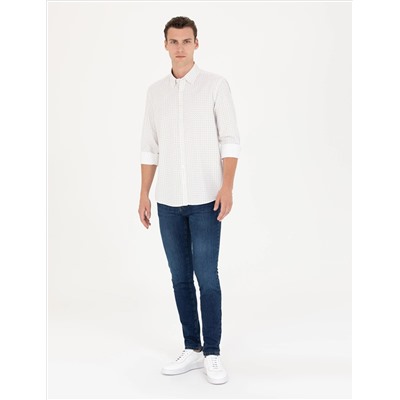 Slim Fit рубашка с длинным рукавом