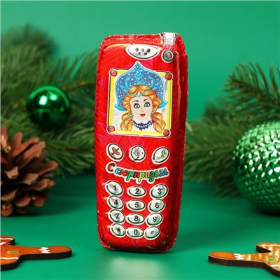 Шоколадная фигурка новогодняя "Мобильный телефон", МИКС, 60 г