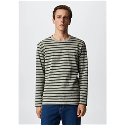 Camiseta manga larga rayas -  Hombre | MANGO OUTLET España