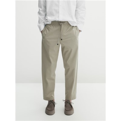 Pantalón popelín jogger fit