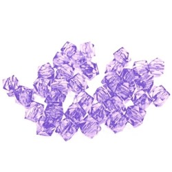 Бусины кубические граненые/ цв.фиолетовый 07/ размер 8х8мм/ уп.500г/ фас.1уп.
