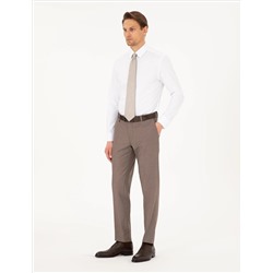 Светло -коричневый бывший. Тканевые штаны Slim Fit
