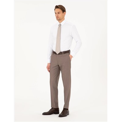 Светло -коричневый бывший. Тканевые штаны Slim Fit