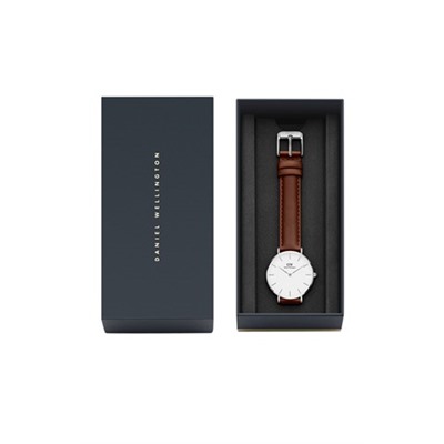 Reloj de cuarzo de piel Petite St Mawes - Marrón y plateado