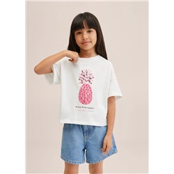 Camiseta algodón estampado piña -  Niña | MANGO OUTLET España