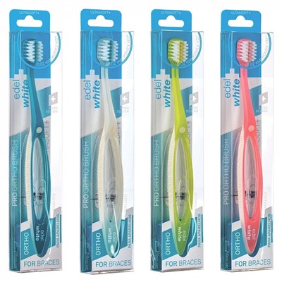 Зубная щетка Edel white PRO ORTHO Hard Ultrasoft+