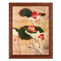 POSV-0188 Постер в рамке 17x23см Wu Zhenwu - Лотосы (фрагмент)