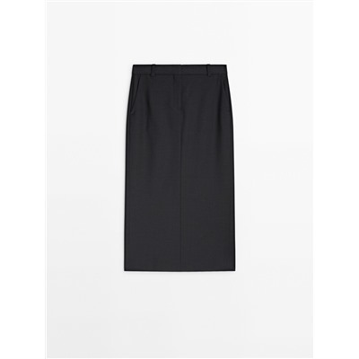 Falda midi sastrera