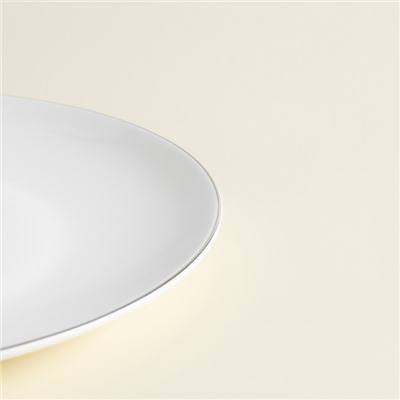 Тарелка для подачи SL Home «Каскарон», 25,4×18,5×2,5 см, овальная, костяной фарфор, белая