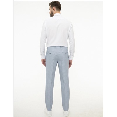 Светло -голубой бывший. Тканевые штаны Slim Fit