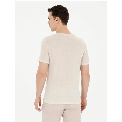 Бежевый Slim Fit Basic T -For