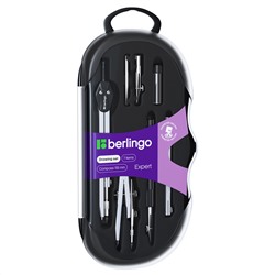 Готовальня Berlingo "Expert", 7 предметов, циркуль 135мм, пластиковый футляр