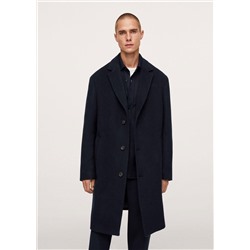 Abrigo oversize lana reciclada -  Hombre | MANGO OUTLET España