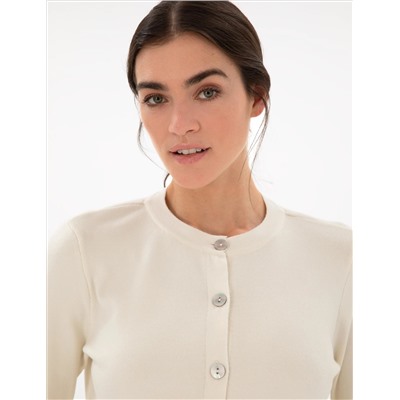 Ecru Slim Fit Nititual Cardigan