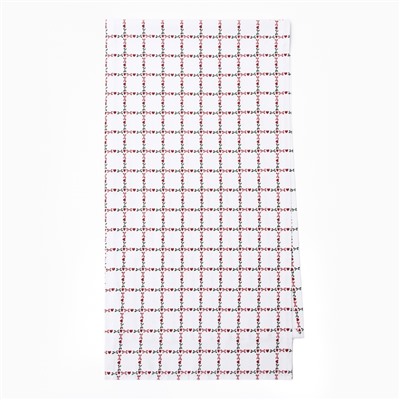 Дорожка на стол Этель Flower Cage 40×149 см, 100% хлопок, рогожка 186 г/м², белая