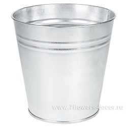 Вазон цинковый без ручек "Classic", 5 л, D 21.2  х  H 20,5 см