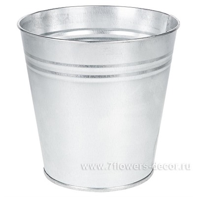 Вазон цинковый без ручек "Classic", 5 л, D 21.2  х  H 20,5 см