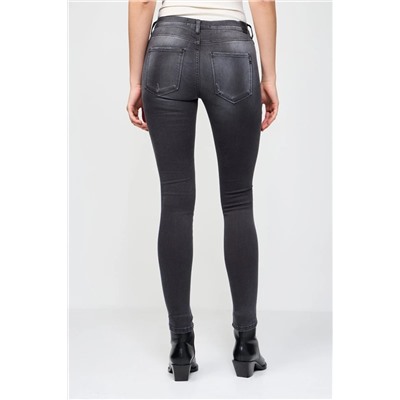 Pantalón skinny fit de tiro alto Stella - Gris oscuro