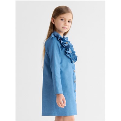 Платье для девочки MINAKU: Jeans collection, цвет голубой, рост 164 см